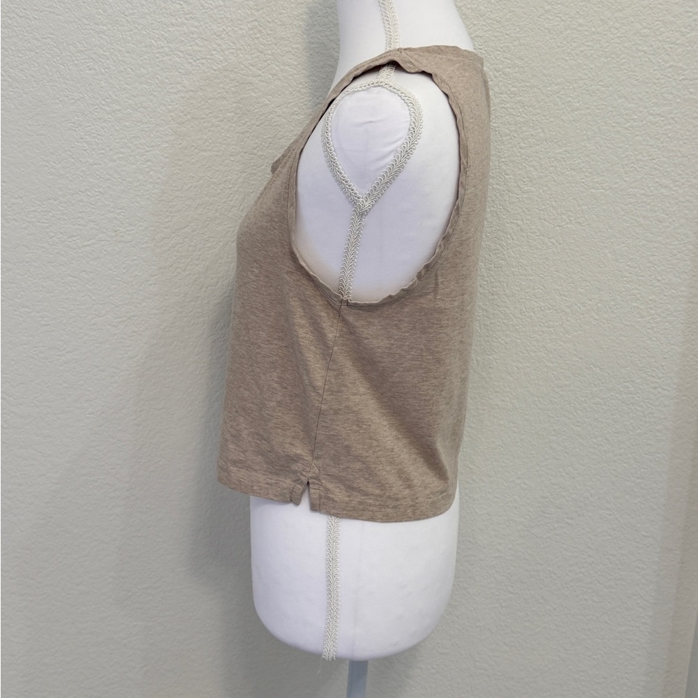 Pact Brown Scoop Neck Organic Cotton Tank Top - Picture 3 of 5